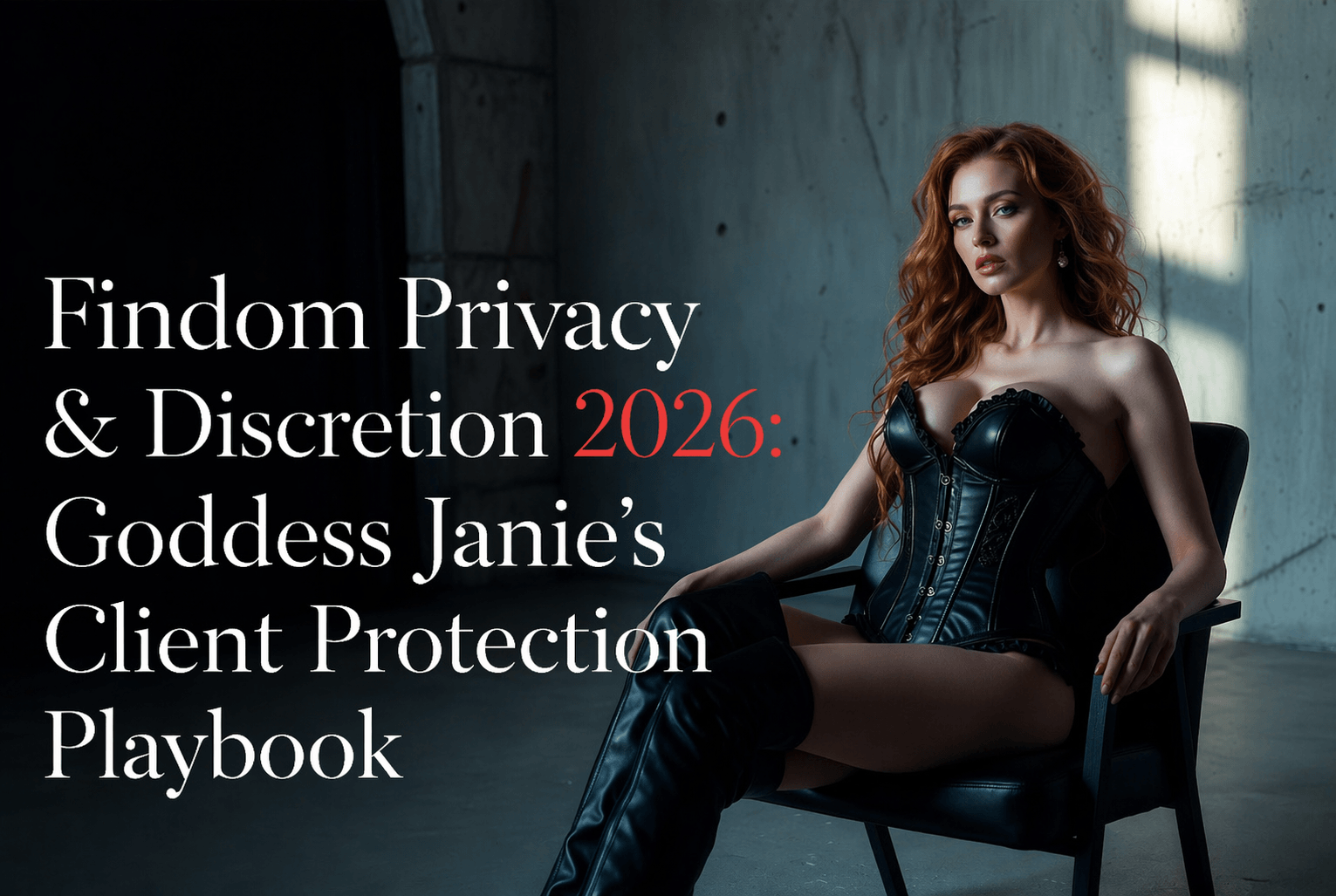 Findom Privacy & Discretion 2026- Goddess Janie's Client Protection Playbook